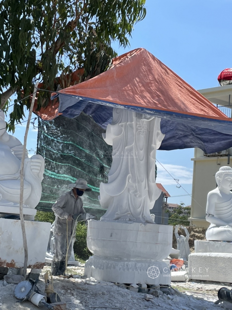 Tượng quan âm đứng đài sen đá trắng, tượng phật, tượng quan âm, tượng phật quan âm, tượng quan âm đá trắng, tượng quan âm đá non nước, tượng quan âm đá mỹ nghệ non nước, tượng phật quan âm bằng đá, tượng quan âm bằng đá non nước, tượng phật quan âm đá trắng non nước