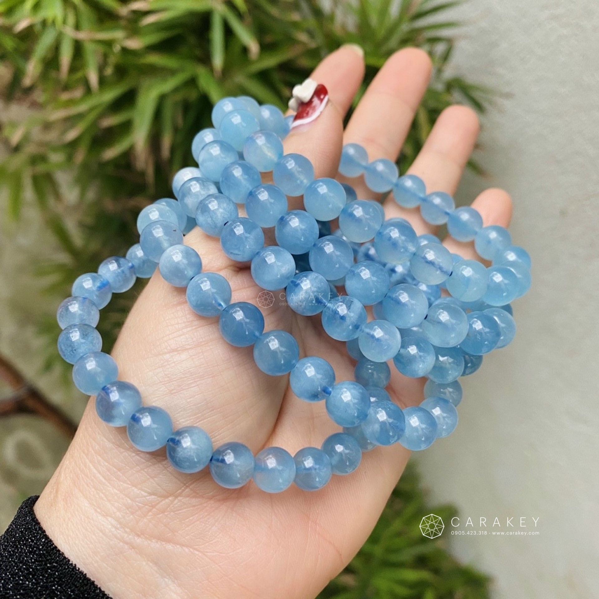 Vòng tay thạch anh aquamarine, Vòng tay đá quý, vòng tay đá thạch anh, vòng tay thạch anh aquamarine, vòng tay phong thủy, vòng tay đá phong thủy, vòng tay đá phong thủy